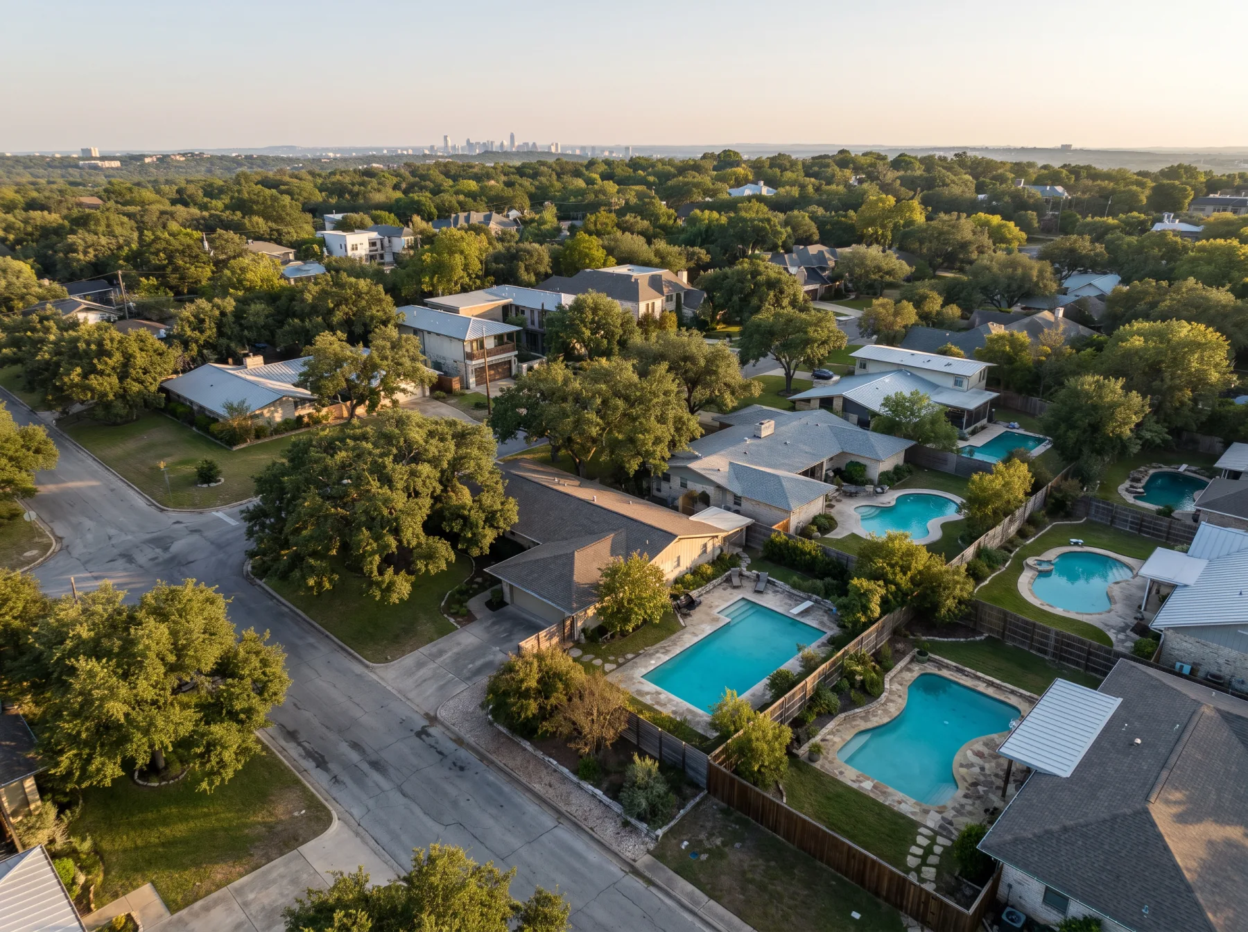 Austin-inspired neighborhood · AI-generated