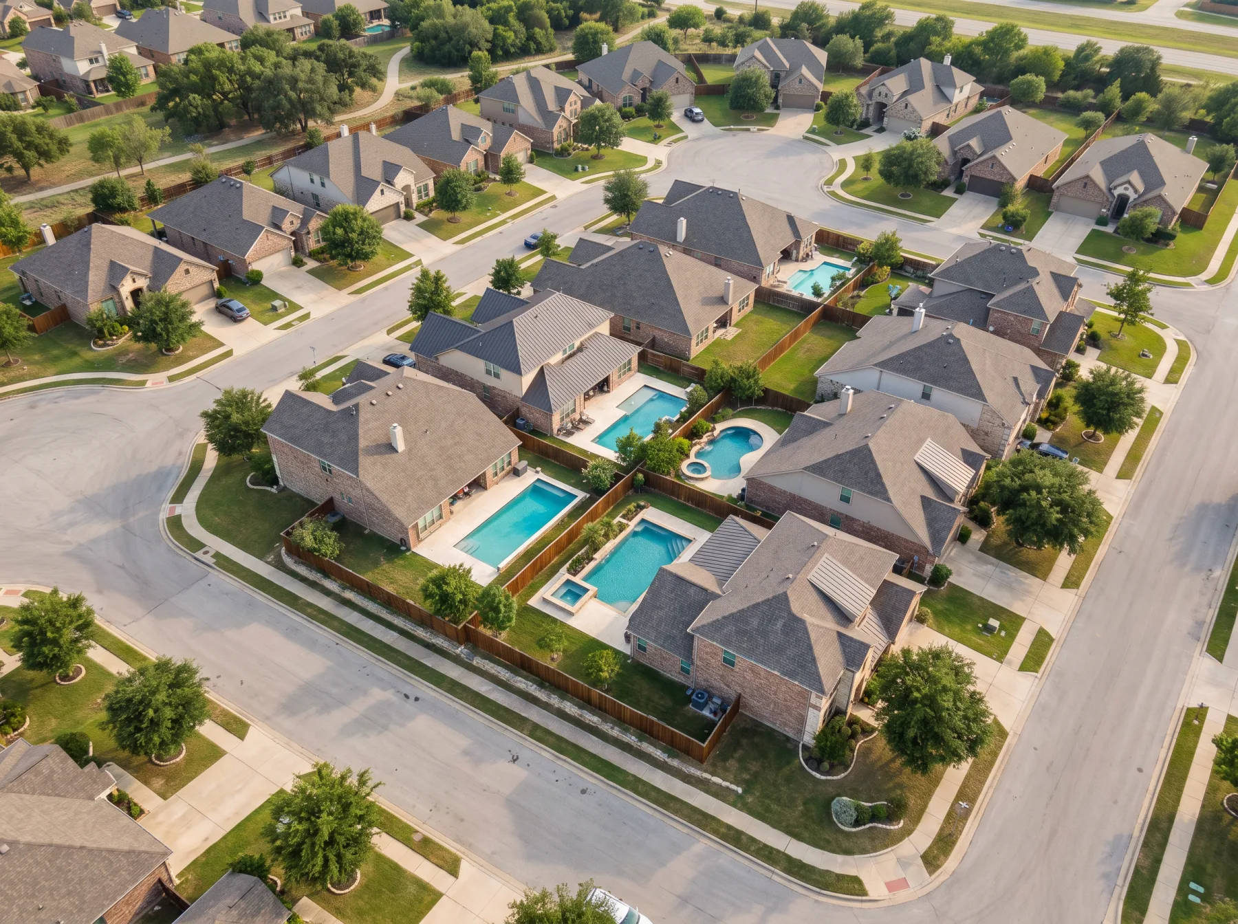 Pflugerville-inspired neighborhood · AI-generated