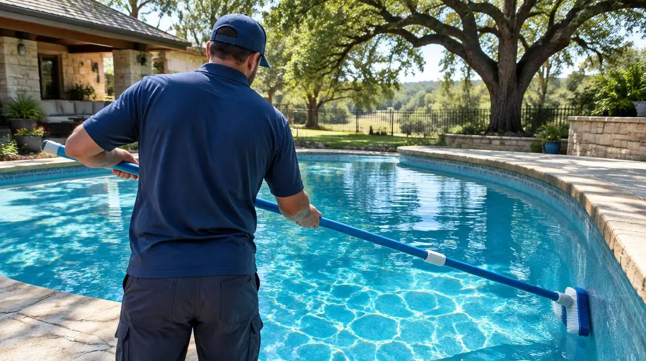 Pool brushing