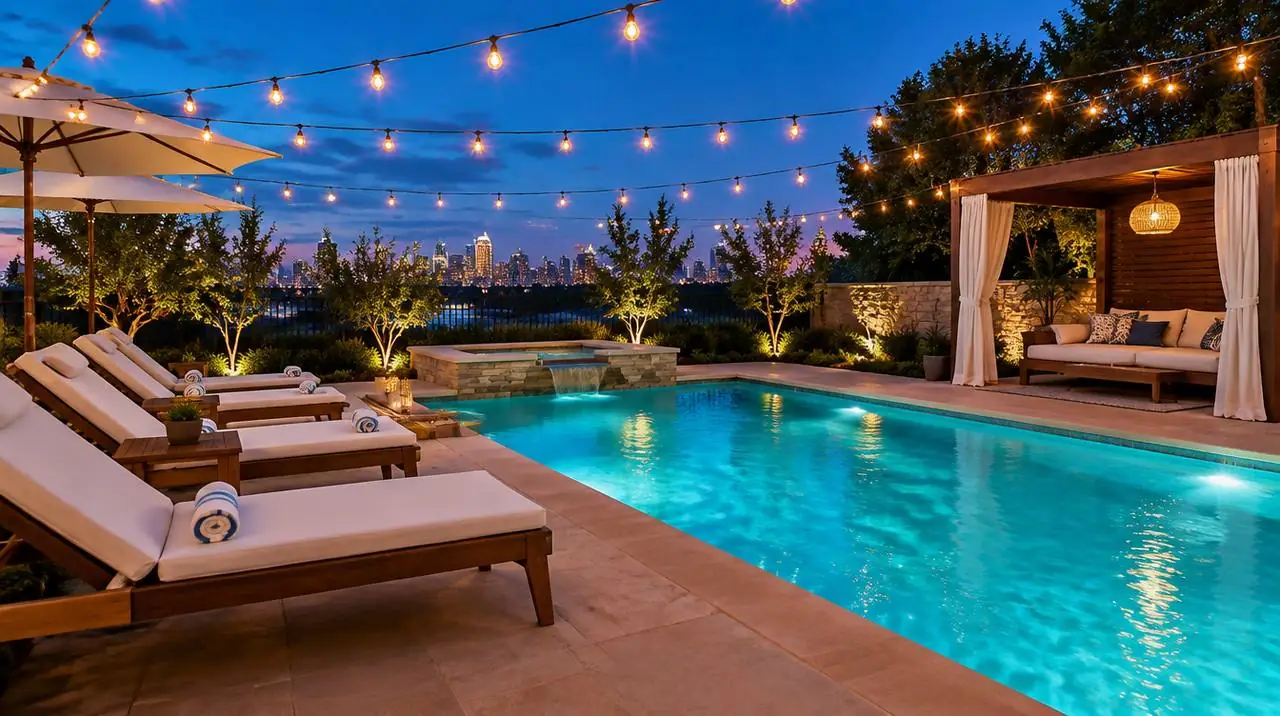 Residential pool setting